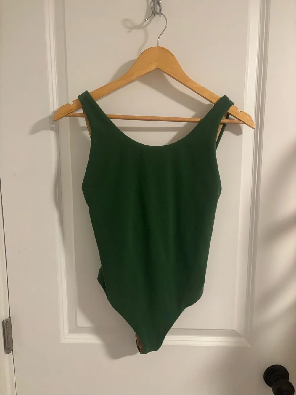 NEW JUAN DE DIOS Green One Piece Terry Swimsuit Bathing Suit XS